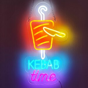 Neonreclame voor kebabtijd / Kebab Time - Neon ışık